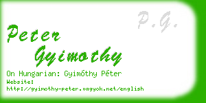 peter gyimothy business card