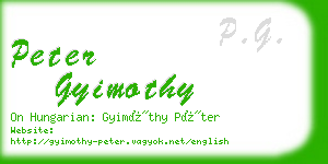 peter gyimothy business card